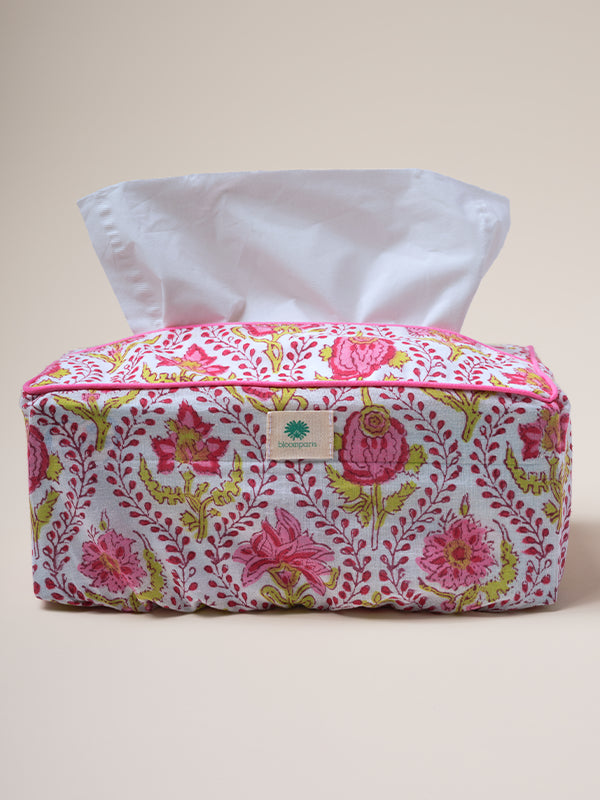 Housse Pour Boîte à Mouchoirs En Roseau Tissé Main - Design éco-responsable - Pour Boîte Standard 25x13x10 Cm