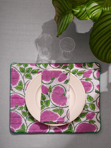 Placemat and napkin<br> Nenuphar