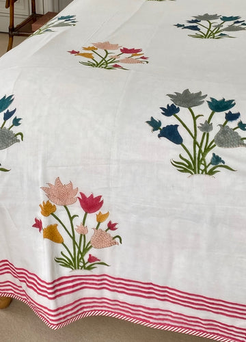 Dessus de lit Hibiscus<br>Lit 140cm / 160cm