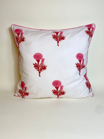 Taie d’oreiller Arlequin Rouge <br> Carrée