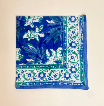 Serviette Capucine Bleue