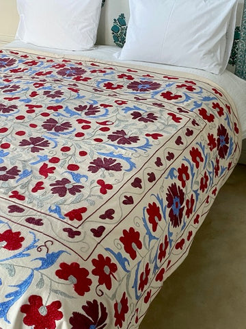 Suzani Ciel bedspread
