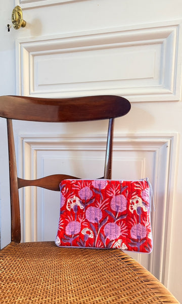 Trousse plate Dandelion Rouge <br> Grand modèle