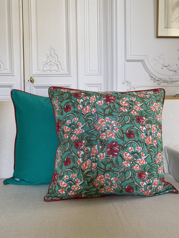 Housse de coussin Aubergine <br> Carré