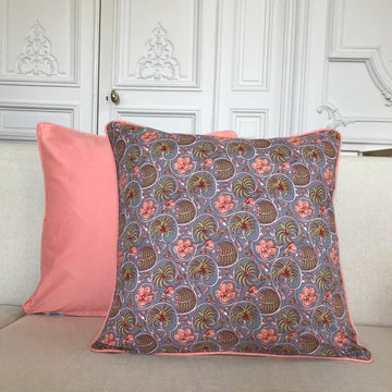 Housse de coussin Fougère Abricot <br> Carré