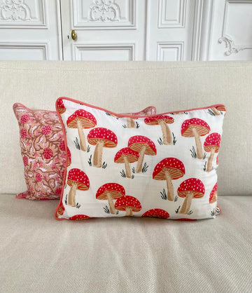 Housse de coussin Champignon <br> Rectangulaire