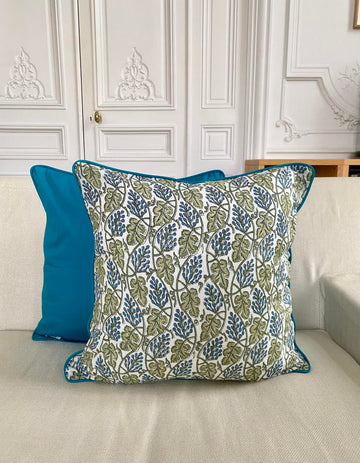 Housse de coussin Raisin Bleu <br> Carrée