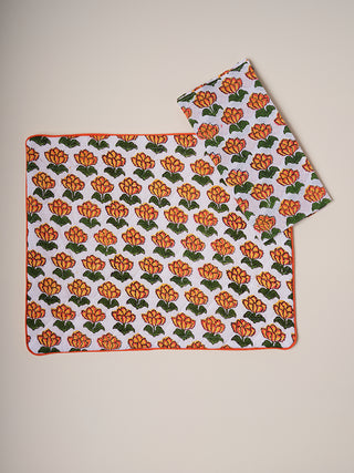 Placemat and napkin<br> Paquerette
