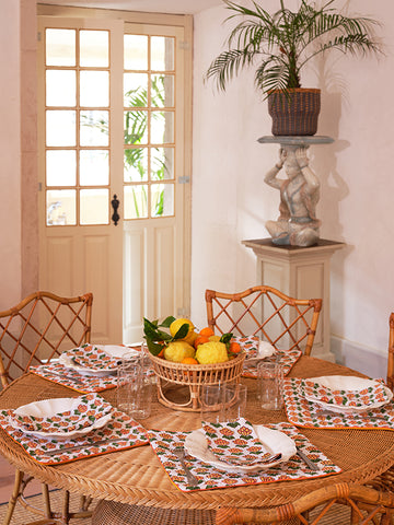 Placemat and napkin<br> Paquerette