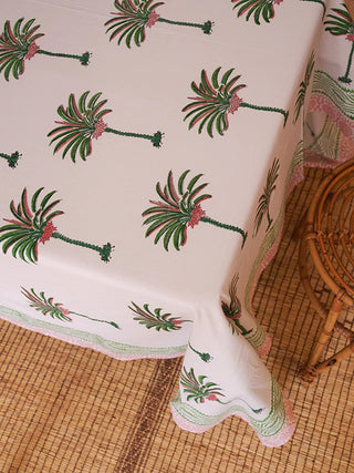 Nappe Exotica Rose avec serviettes