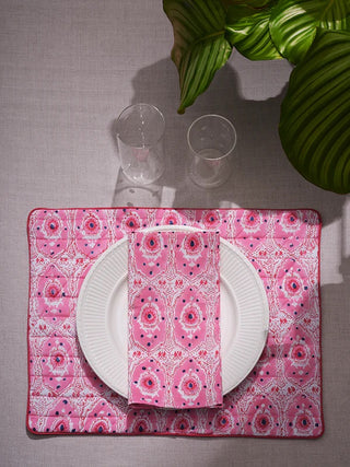 Placemat and napkin<br> Peacock