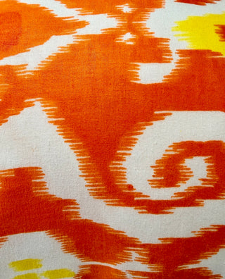 Ikat orange cushion cover<br> Rectangular
