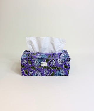 Lotus square tissue box cover