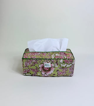 Pivoine square tissue box cover