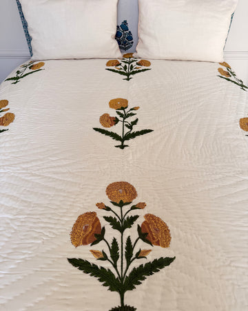 Dessus de lit Poppy jaune