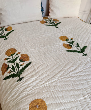Poppy Jaune Bedcover