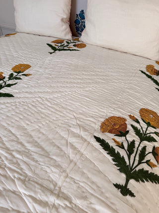 Poppy Jaune Bedcover
