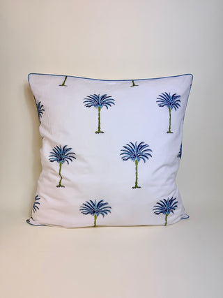 Palmier bleu Pillowcase<br> Square