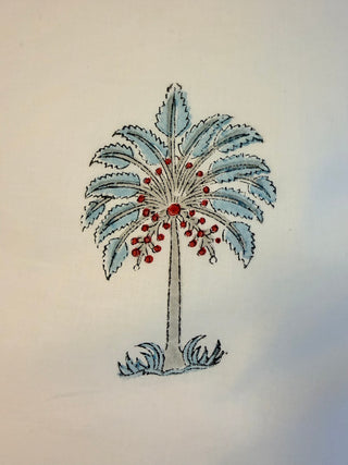 Taie d’oreiller Cyprès bleu <br> Carrée
