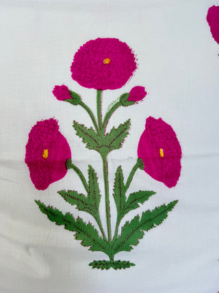 Poppy rose Pillowcase<br> Square