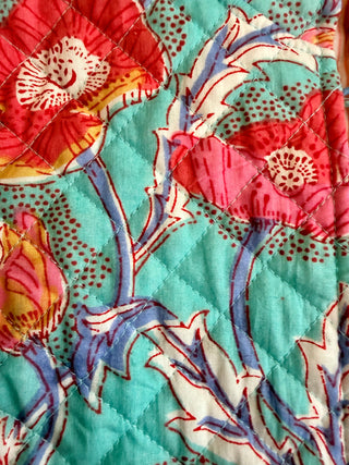 Veste matelassée Renoncule turquoise