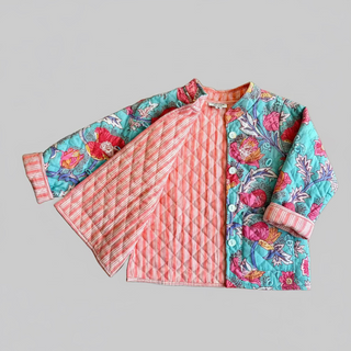 Veste matelassée Renoncule turquoise