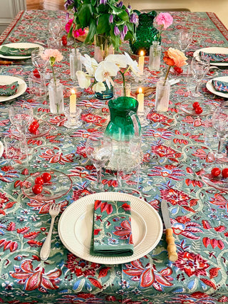 Nappe Anthuruim avec serviettes