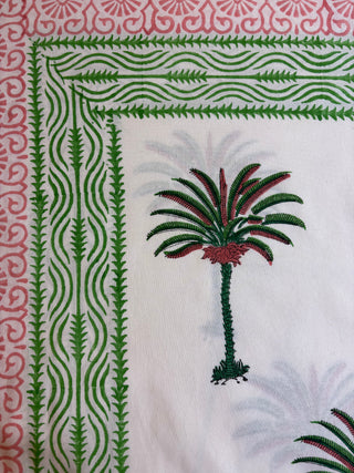 Nappe Exotica Rose avec serviettes