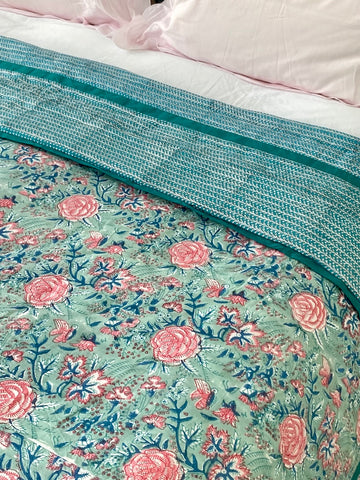 Dessus de lit Pivoine<br>Lit 140cm / 160cm