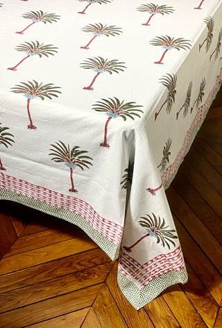Nappe Exotica Rouge avec serviettes