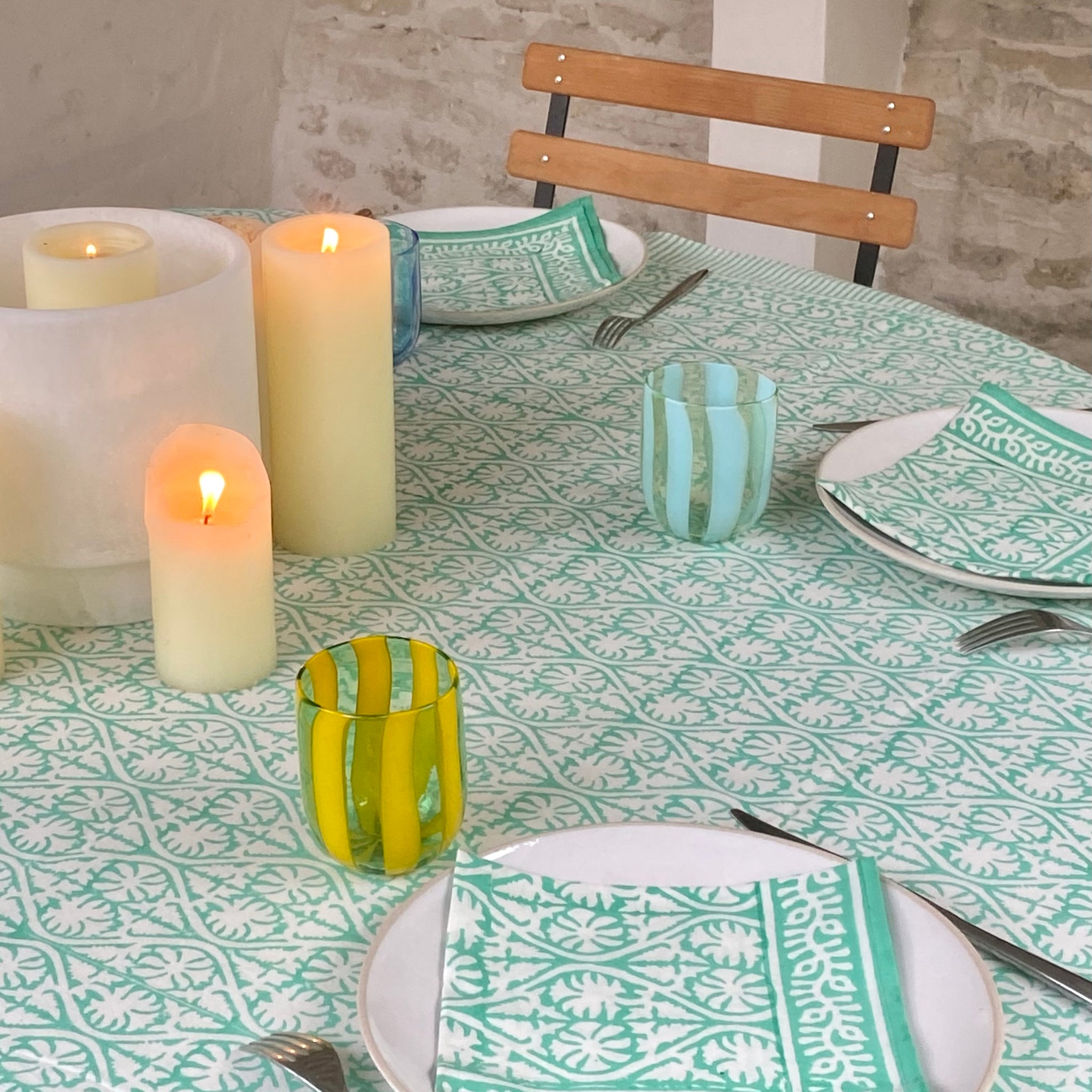 Nappe Coriandre Turquoise