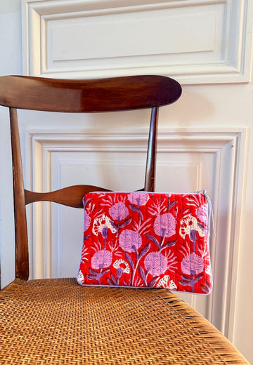 Trousse plate Dandelion Rouge <br> Grand modèle