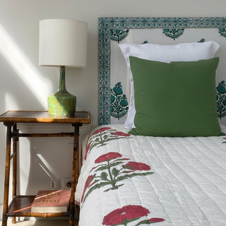 Poppy Vert Bedcover