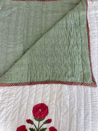 Poppy Vert Bedcover