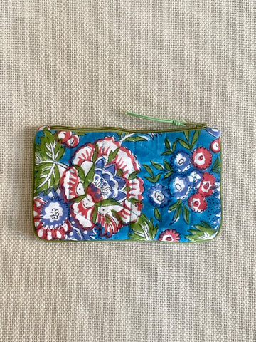 Trousse plate Pervenche bleue <br>Petit modèle