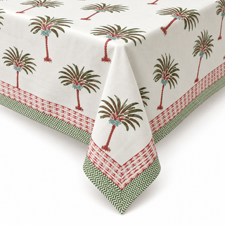 Nappe Exotica Rouge avec serviettes