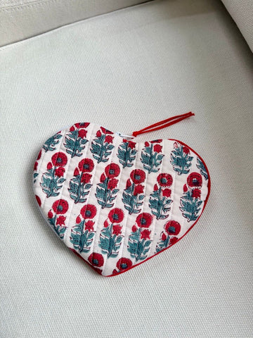 Trousse plate Forget-me-not <br>Coeur