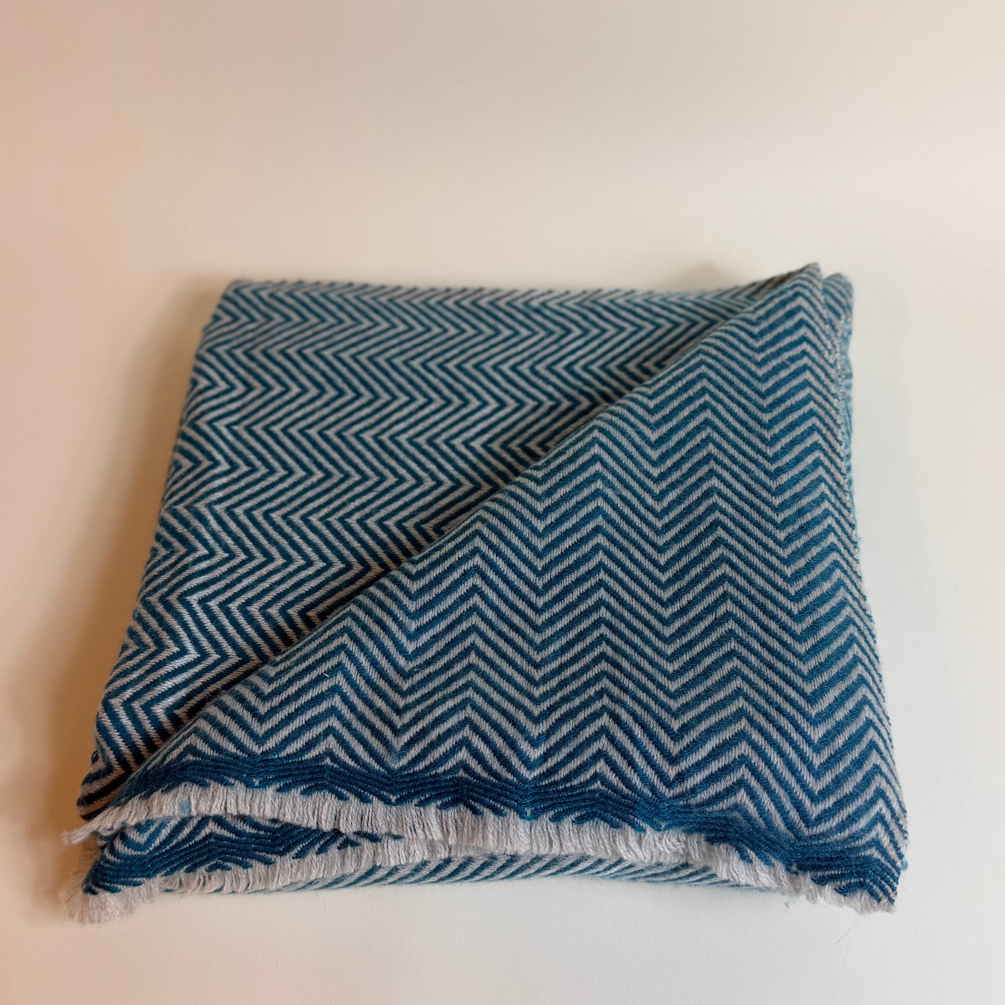 Jeté de lit plaid en merinos Canard