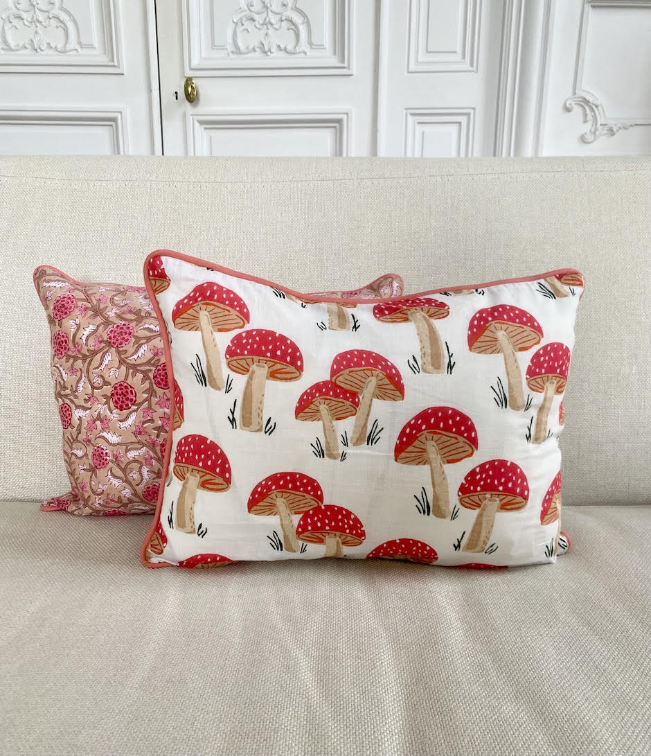 Housse de coussin Champignon <br> Rectangulaire