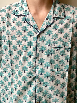 Pyjama Homme Éventail BloomParis closeup